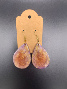 Purple & Gold Galaxy Earrings