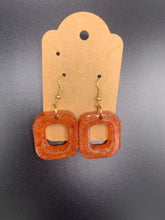 Load image into Gallery viewer, Orange Sparkle Earrings
