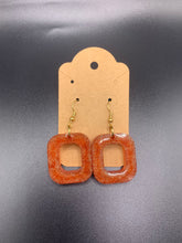 Load image into Gallery viewer, Orange Sparkle Earrings
