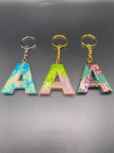 GLITTER Letter Keychain