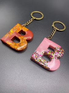 GLITTER Letter Keychain