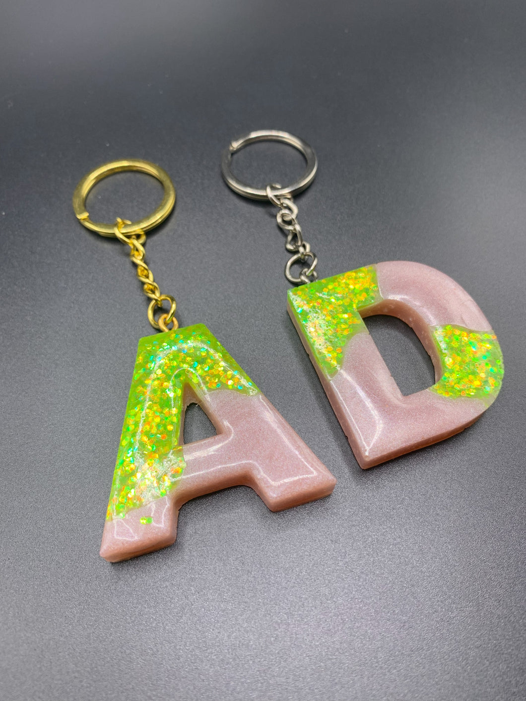 GLITTER Letter Keychain