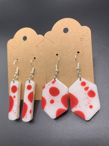 Splatter Halloween Earring set