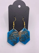 Load image into Gallery viewer, Blue &amp; Gold Earrings
