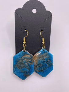 Blue & Gold Earrings