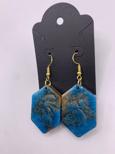 Blue & Gold Earrings