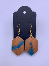 Load image into Gallery viewer, Blue &amp; Gold Earrings
