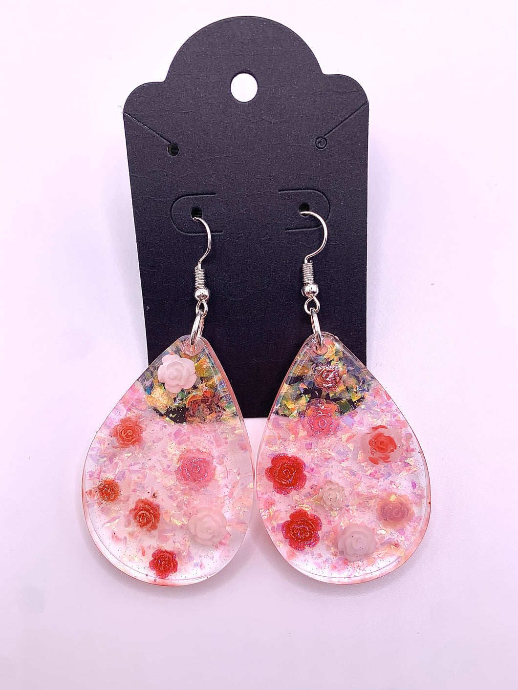 Rose Teardrop Earrings