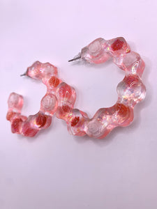 Rose Hoop Earrings